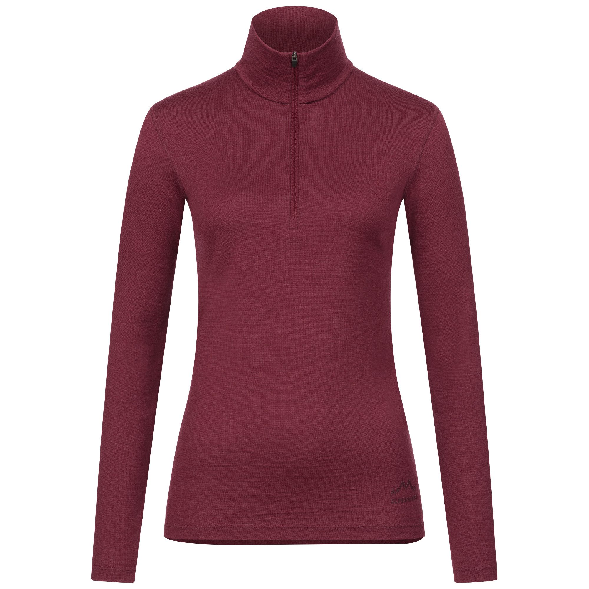 Alpenwert Funktionsshirt Damen Zip-Pullover aus 100% Merinowolle – atmungsaktiv (1 Pack) Antibakteriell, Anti-Schweiß-Geruch, Outdoor & Funktionsshirt