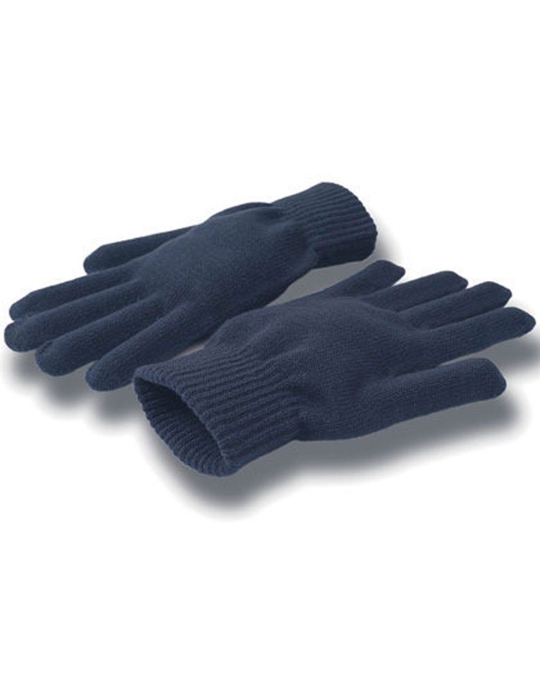Design Strickhandschuhe Goodman Gloves Navy Bündchen Fingerhandschuh mit