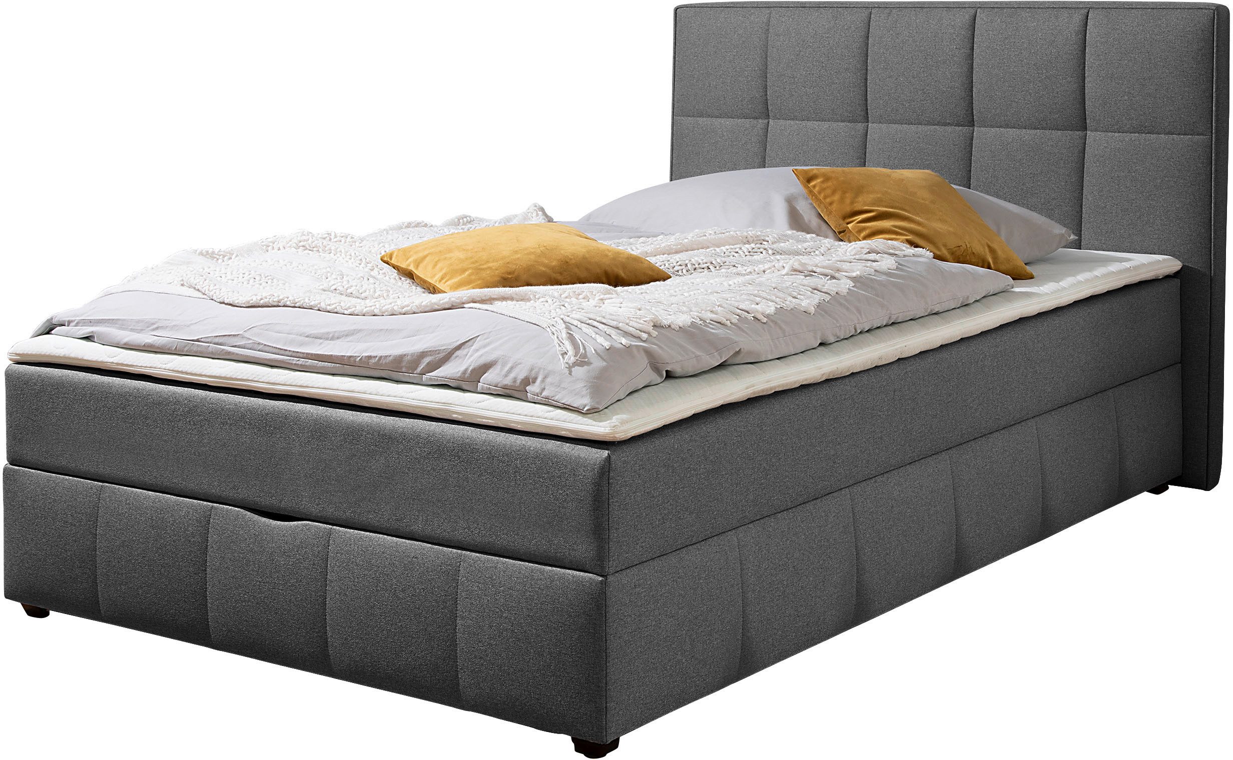 Home affaire Boxbett Niemes inkl. Bettkasten und Topper, auch in Überlänge erhältlich, Boxbett mit Bettkasten, inkl. Topper