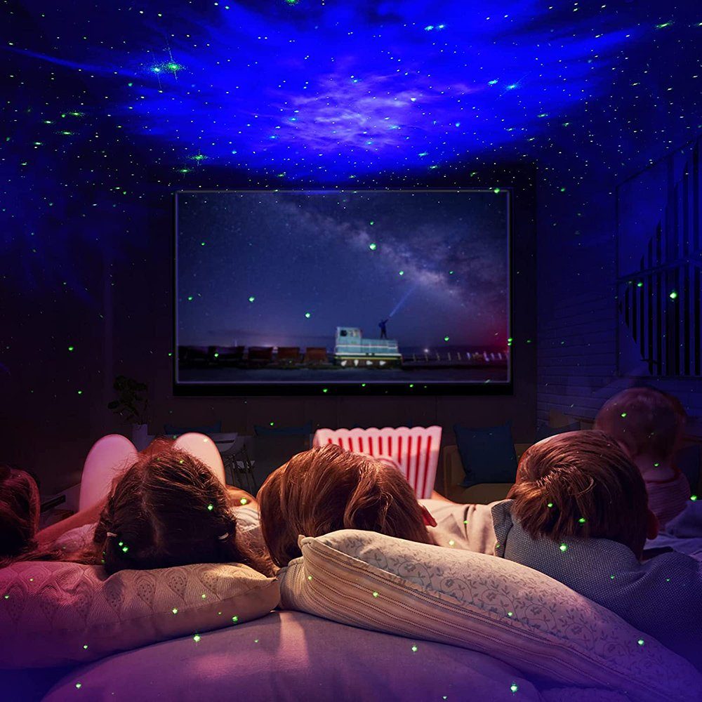 Sunicol LED 360° Galaxy Grünes, Nachtlicht verstellbar, für Timer, Schlafzimmer Rot, Fernbedienung, Astronaut Projektor, Erwachsene Baby Blau, Grün, Weiß