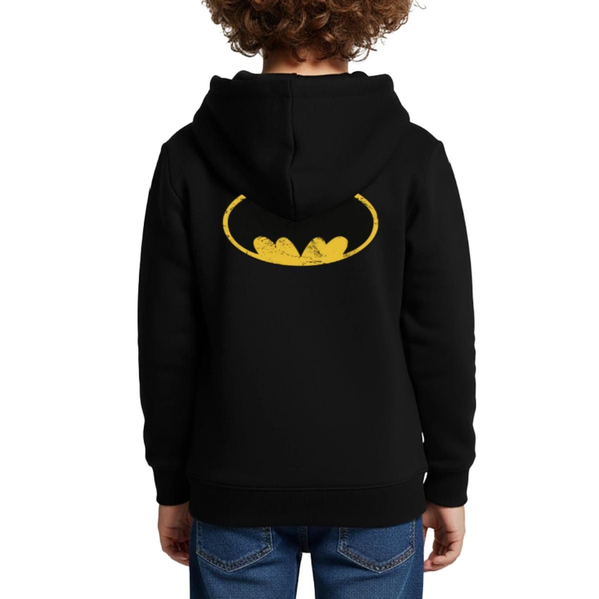 Hoodie DC Comics Batman Logo Used Look Karneval Kinder Premium Hoodie