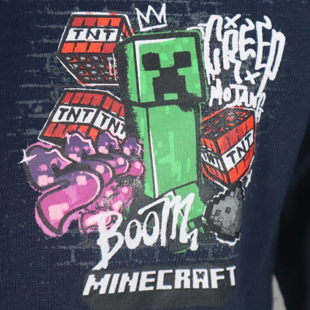 Minecraft Kapuzenpullover Minecraft Creeper TNT Kinder Hoodie Pullover Gr. 128 oder 140