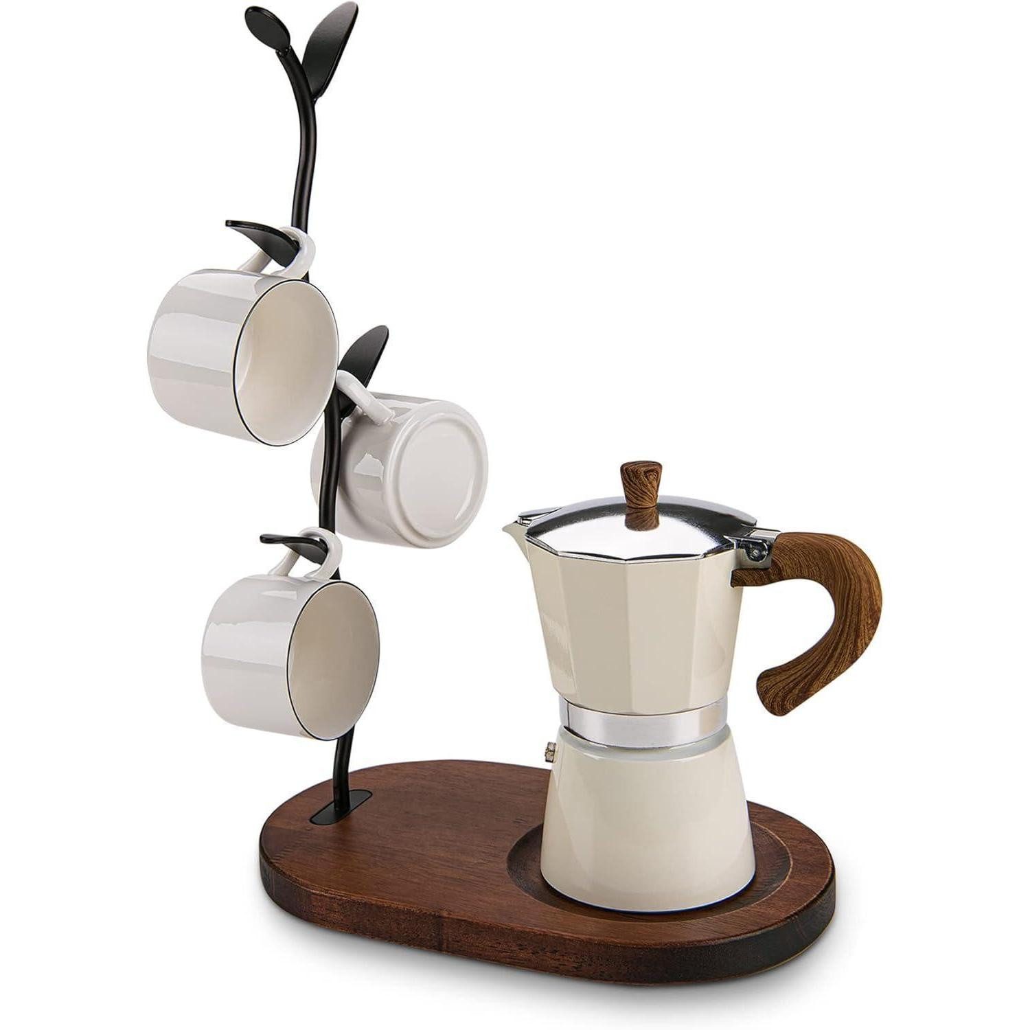 Ouseen Becherhalter Tassenregal Tassenhalter Kaffeetassen Schwarz 4 Haken-Upgrades