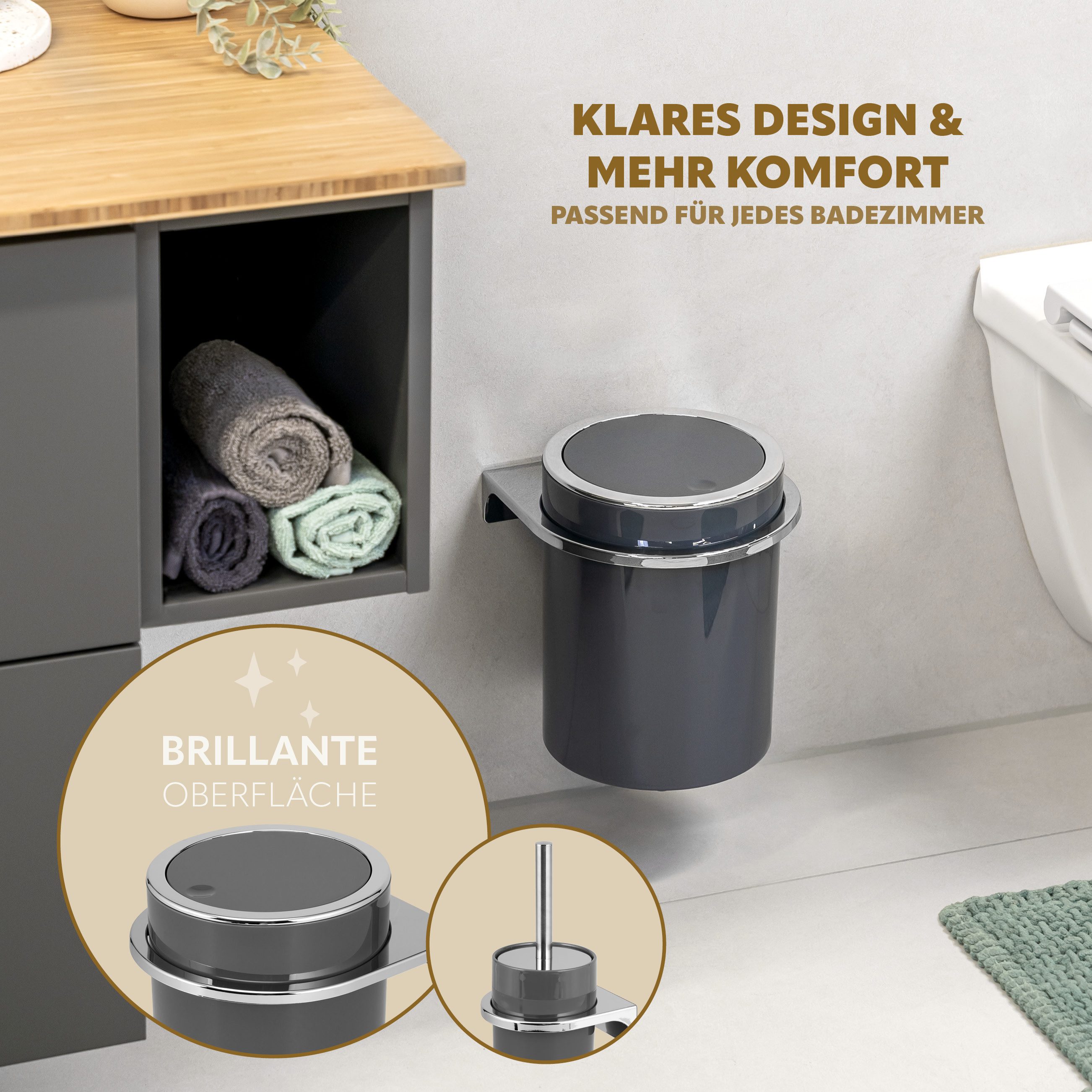 bremermann Badaccessoire-Set Badezimmer-Set, Zubehör-Set 2-tlg., Kunststoff günstig online kaufen