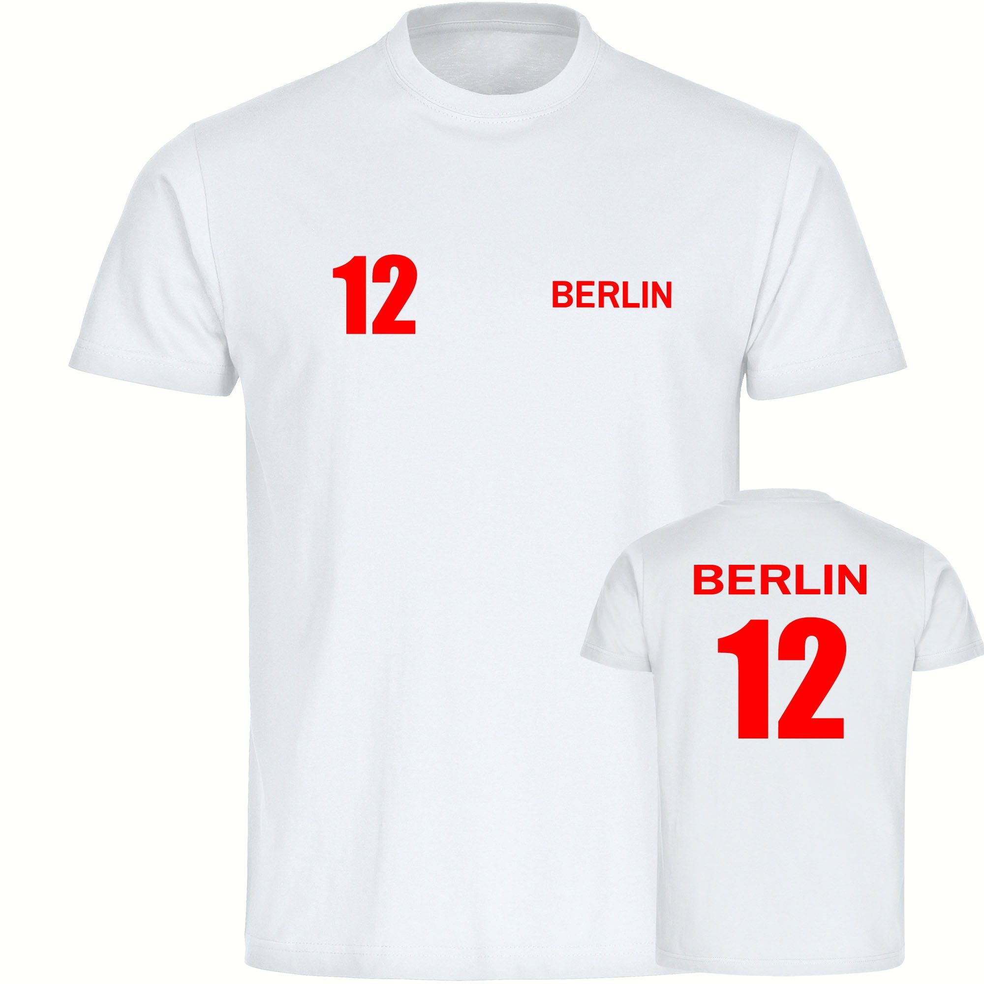 multifanshop T-Shirt Herren Berlin rot - Trikot 12 - Männer