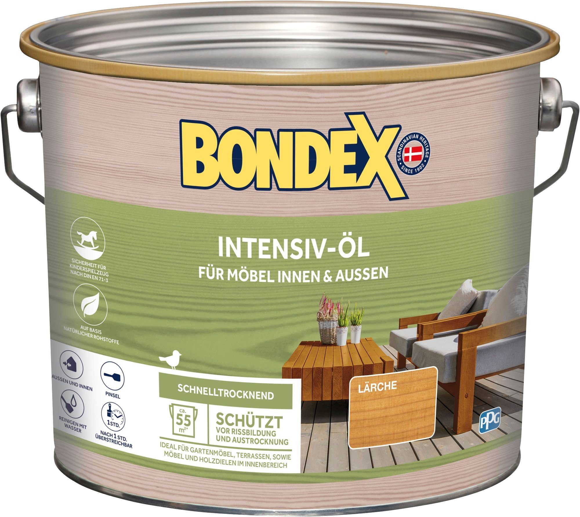 Bondex Holzöl INTENSIV-ÖL, Teak, 0,75 Liter Inhalt Lärche