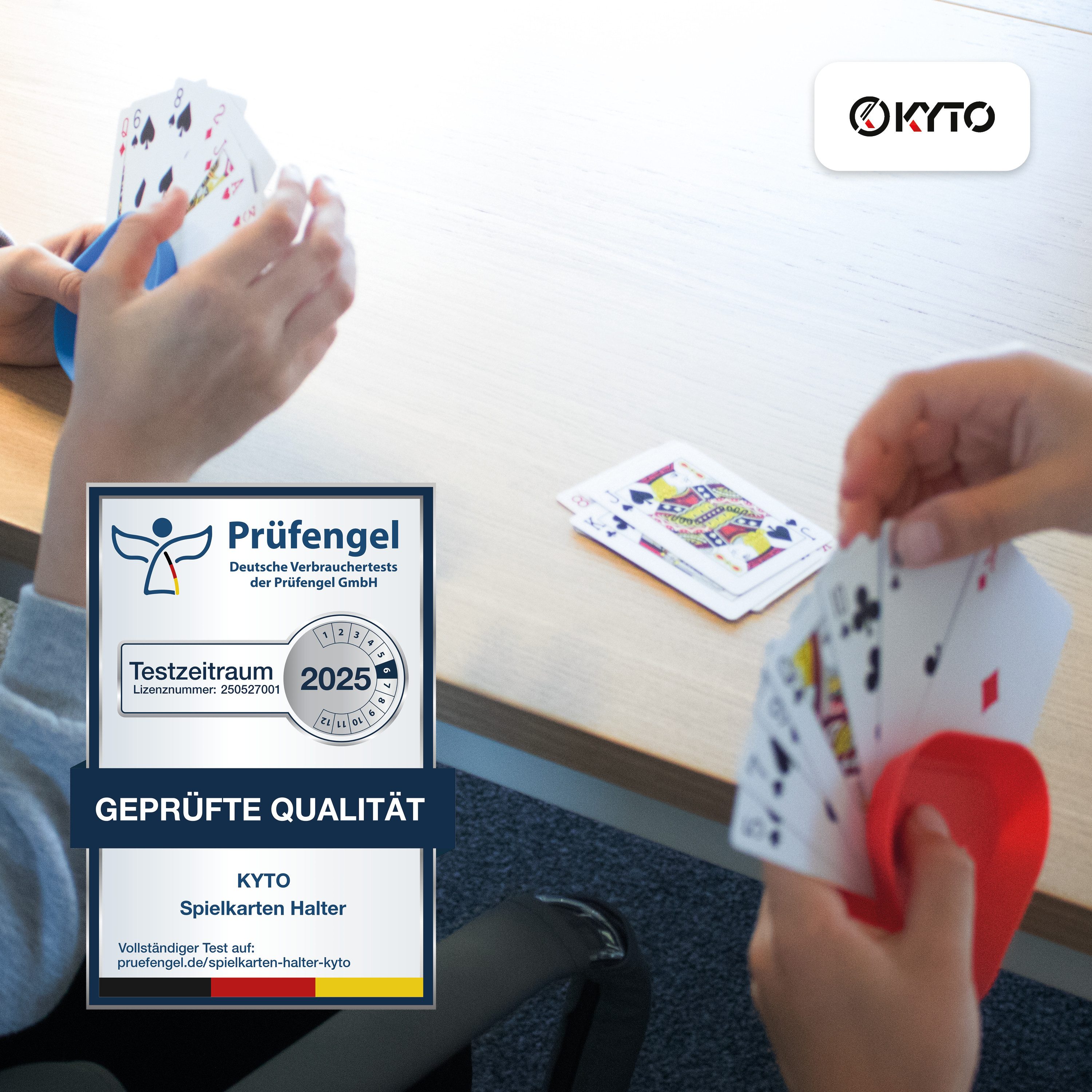 Kyto Tischkartenhalter Kyto 4 Stück Kartenhalter für 35 Karten Kartenspiel Halter Kartenhilfe