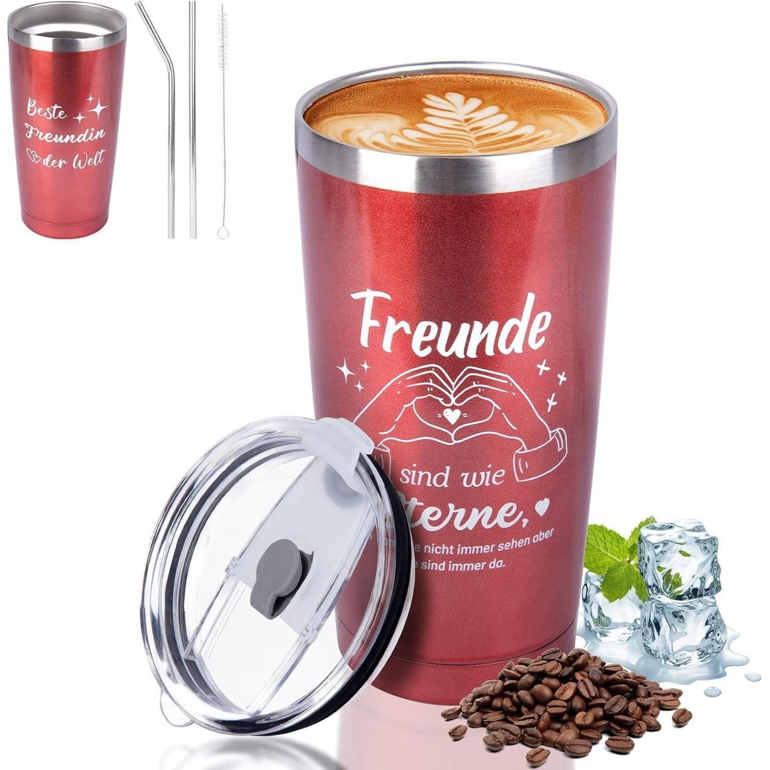 LuxusKollektion Thermobecher Thermobecher Beste Freundin Geschenk Geburtstag BFF 20oz Freund, Metall