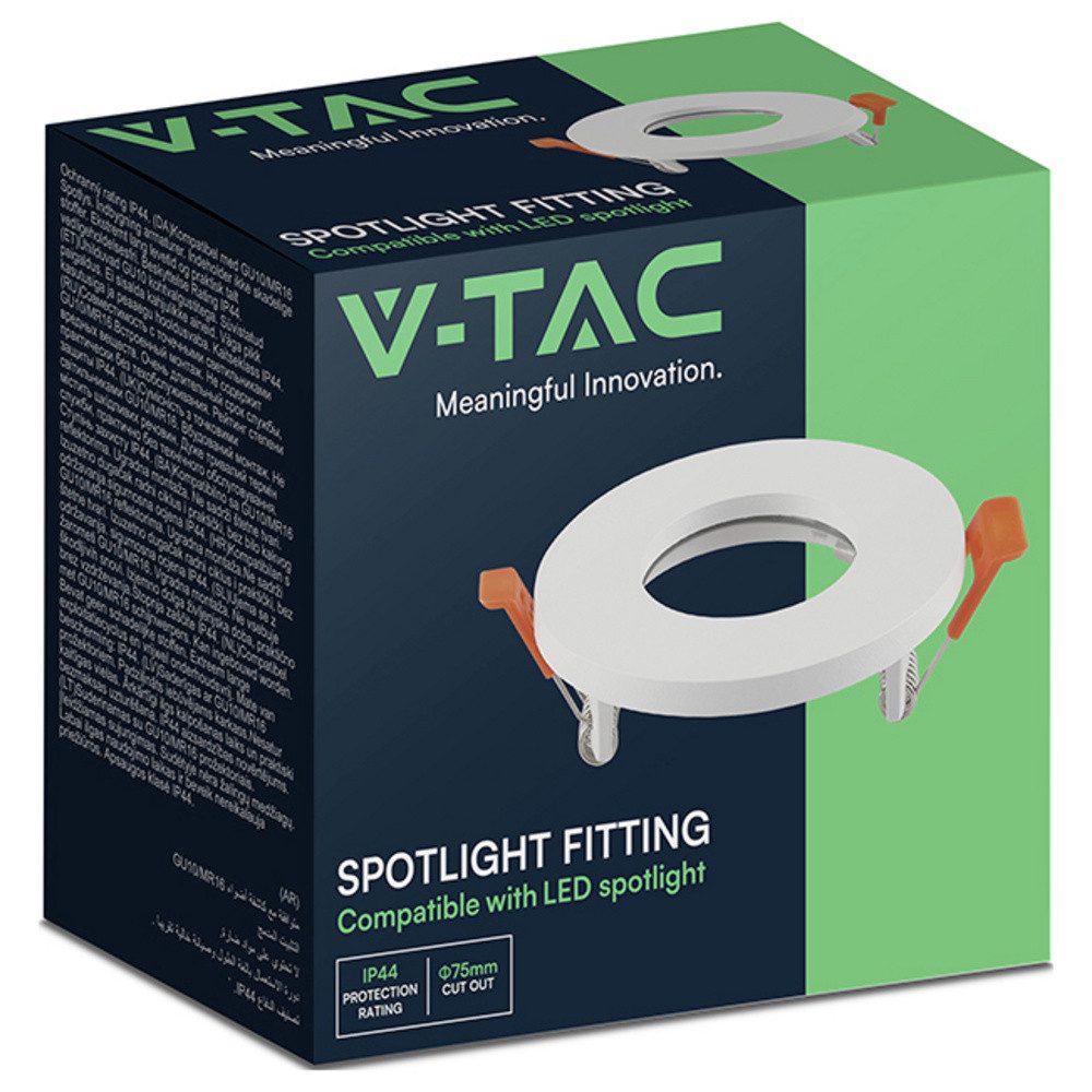 V-TAC Einbauleuchte V-TAC VT-4201 24221 LED-Einbaurahmen IP44 Weiß