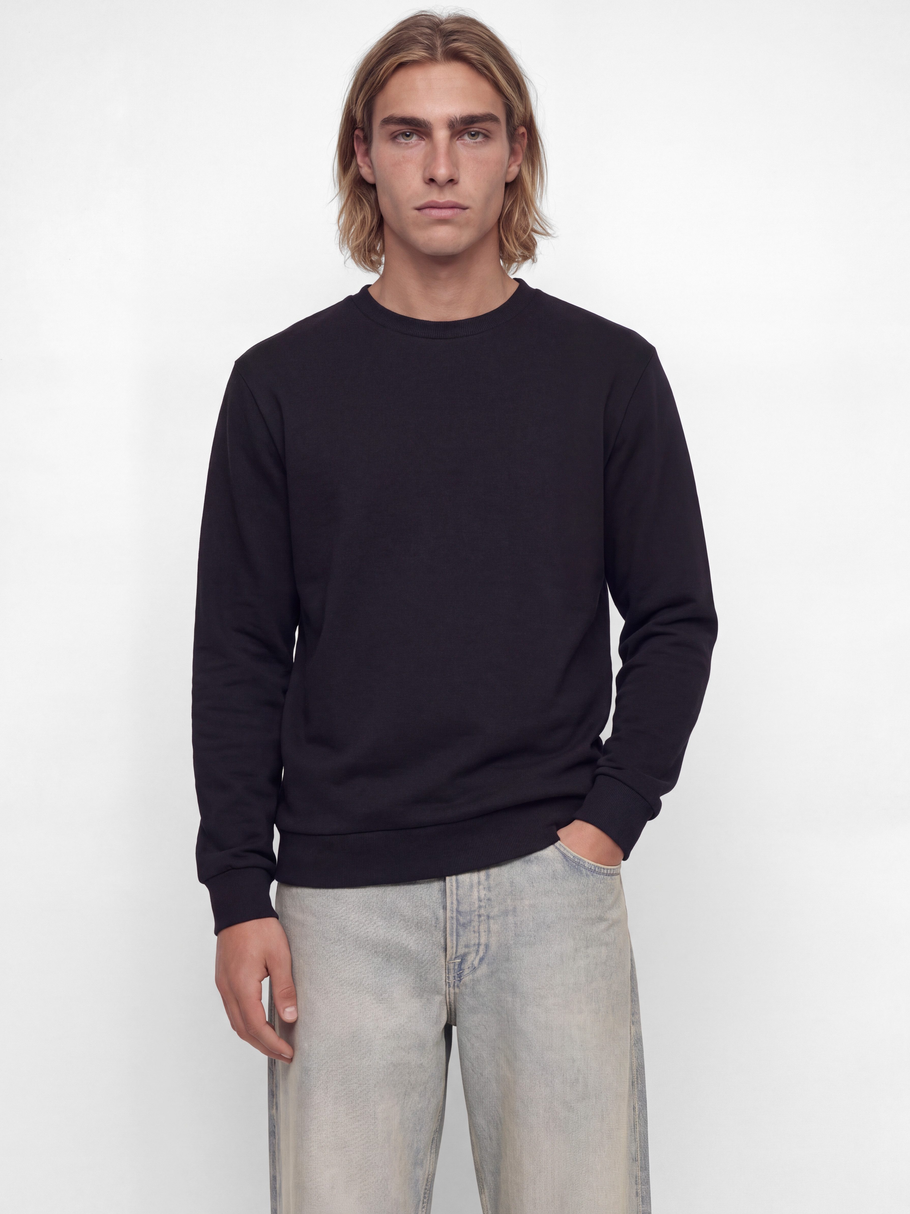 Jack & Jones Sweatshirt JJEBRADLEY SWEAT CREW 2PK MP (Packung, 2-tlg) Materialmix, relaxed fit – Bild 2 von 5