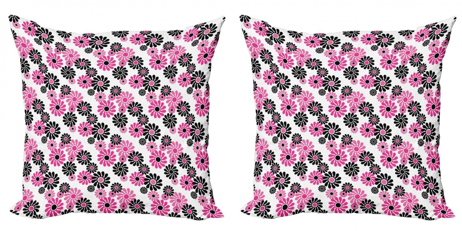 Doppelseitiger Kissenbezüge (2 Modern Blooming Geometrisch Abakuhaus Altertümlich Digitaldruck, Accent Stück),