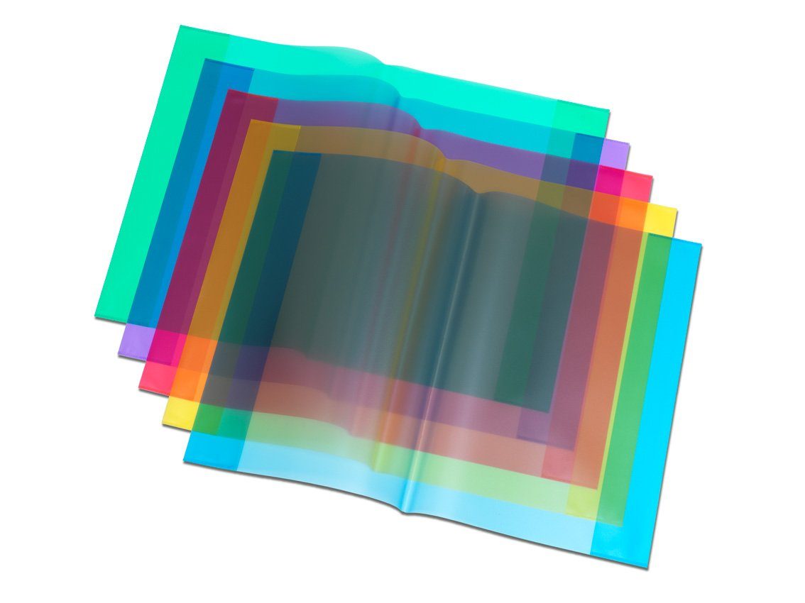 Loer & Schäfer Schulheft Heftumschlag / Hefthülle DIN A4 / Farbe: transparent rot