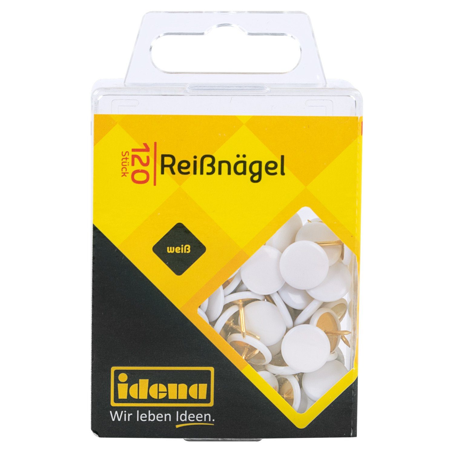 Idena Stecknadeln Idena 334025 - Reißnägel, 120 Stück, weiß – Bild 3 von 5