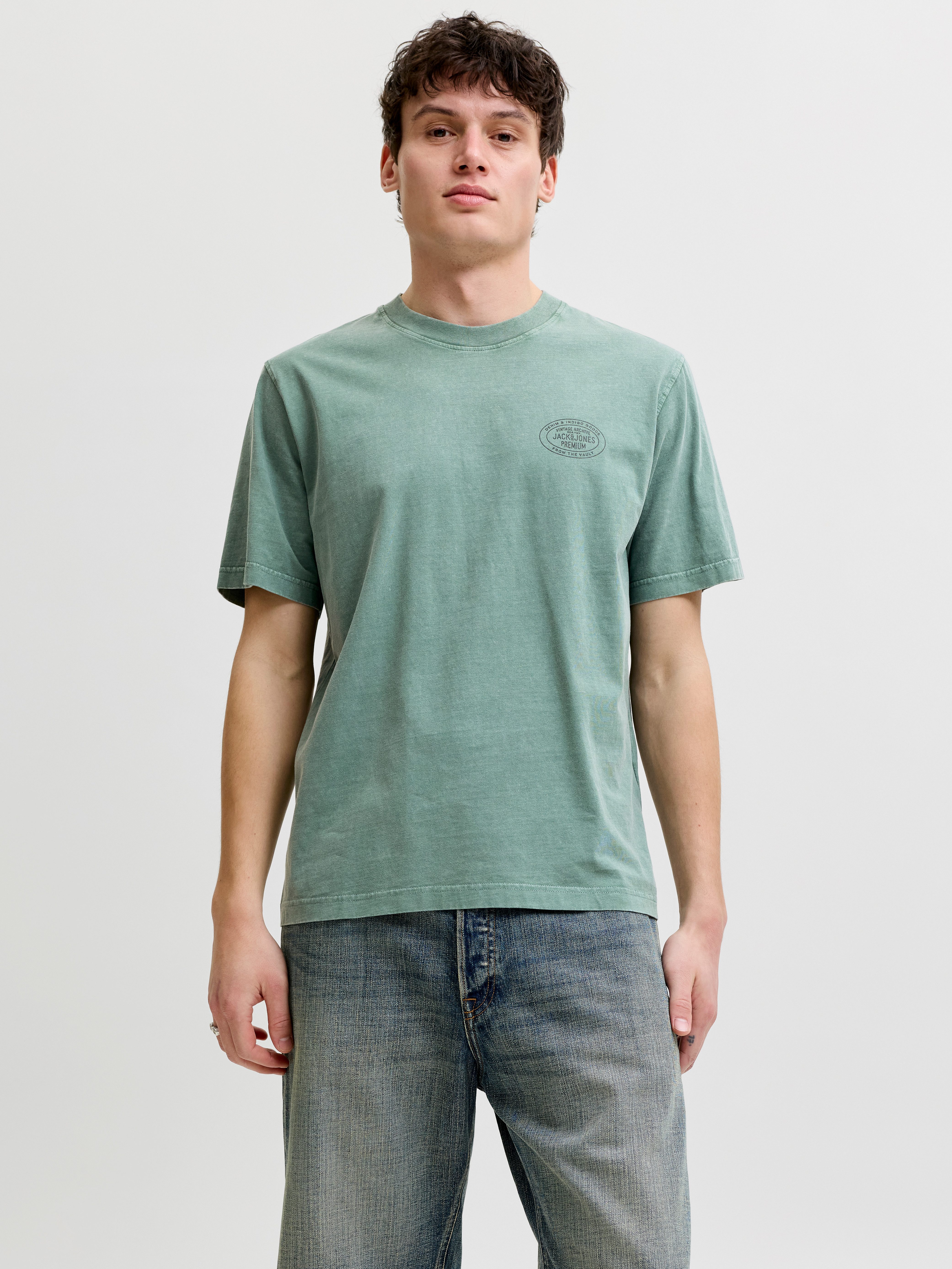 Jack & Jones T-Shirt JPRBLUFELIX SS TEE mit Logo Print – Bild 2 von 5