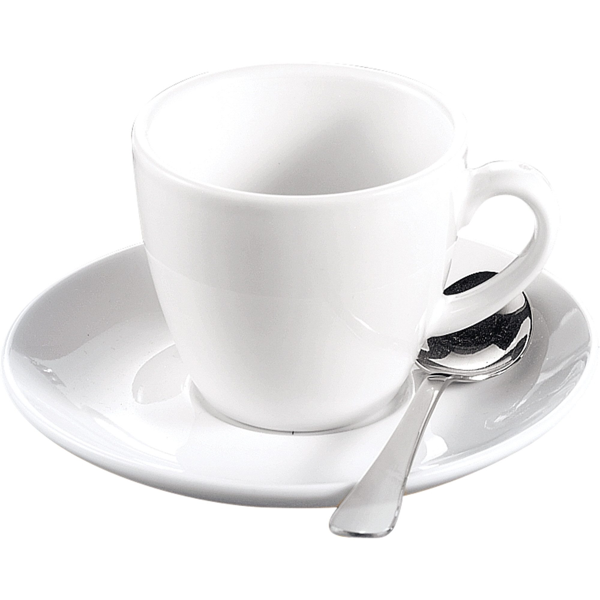 Esmeyer Geschirr-Set Espressotasse Bistro 433-214 Untertasse weiß 6 Stück