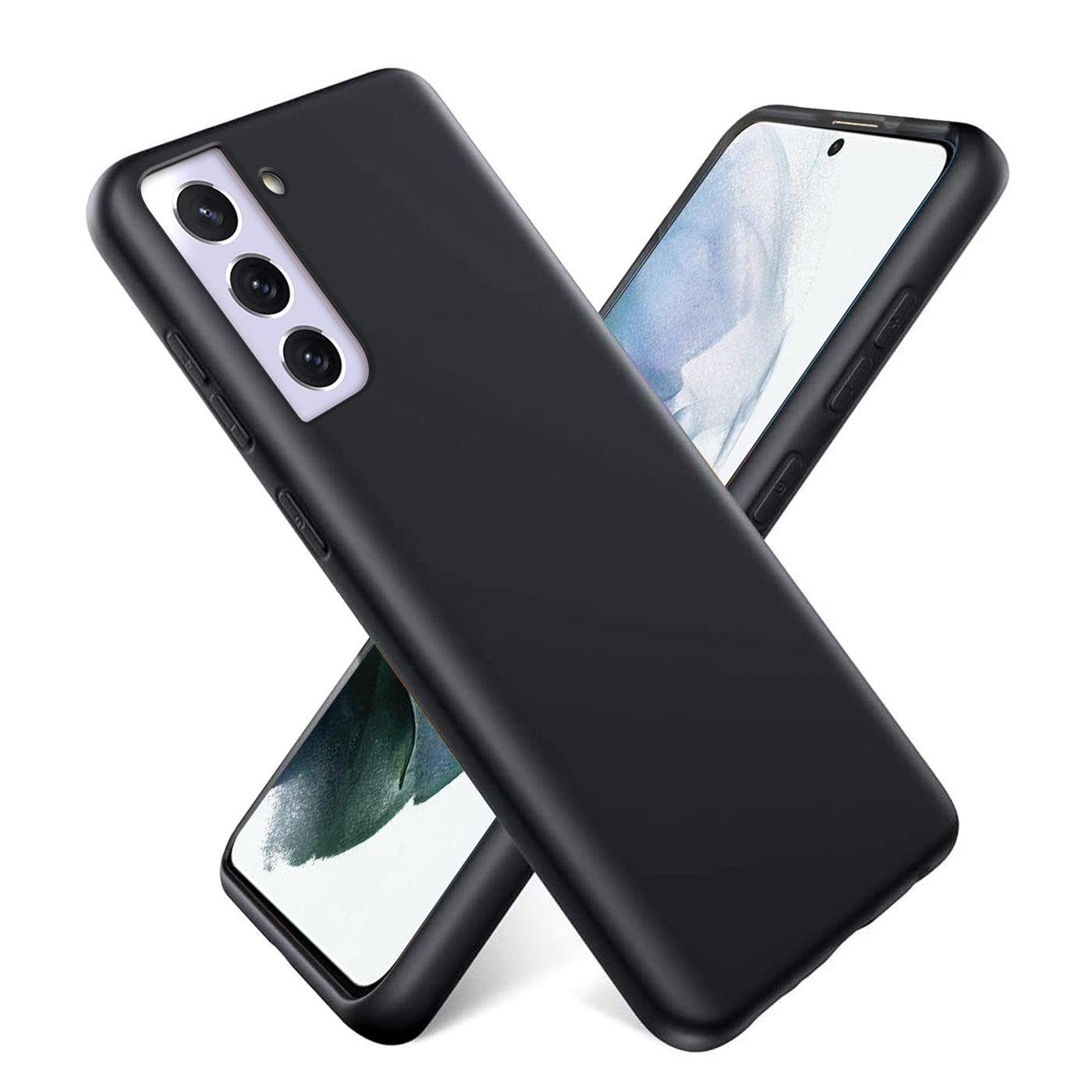 CoolGadget Handyhülle Silikon Case für das Samsung Galaxy S21 Slim TPU Cover 6,2 Zoll, Weiche Schutz Hülle mit Innen Fleece aus Stoff Handy Tasche