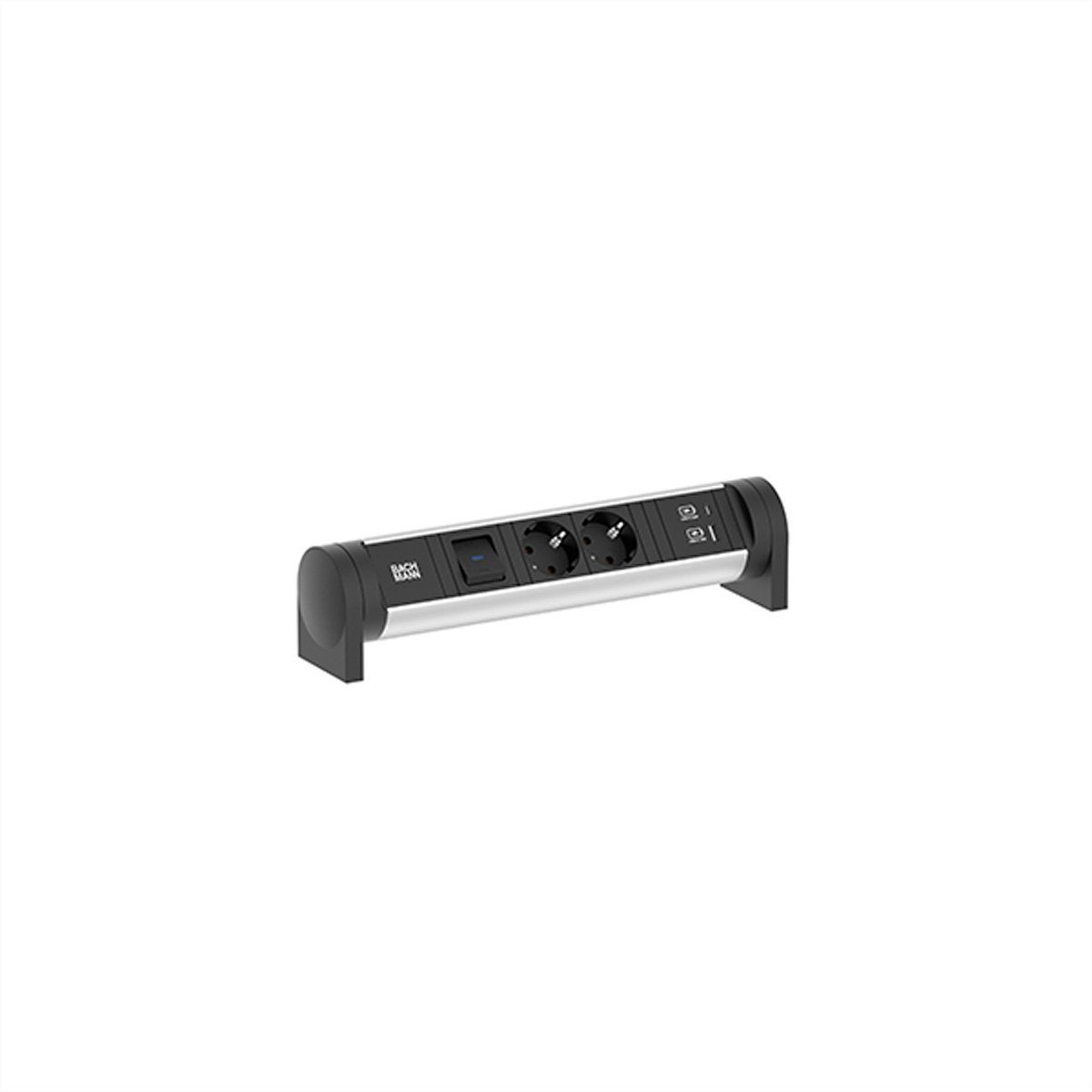 Bachmann CYCLE Desk 2xCEE7/3 1xSchalter 1xUSB A/C 22W 0,2m GST18 Steckdosenleiste (Kabellänge 0.2 m), 708.001