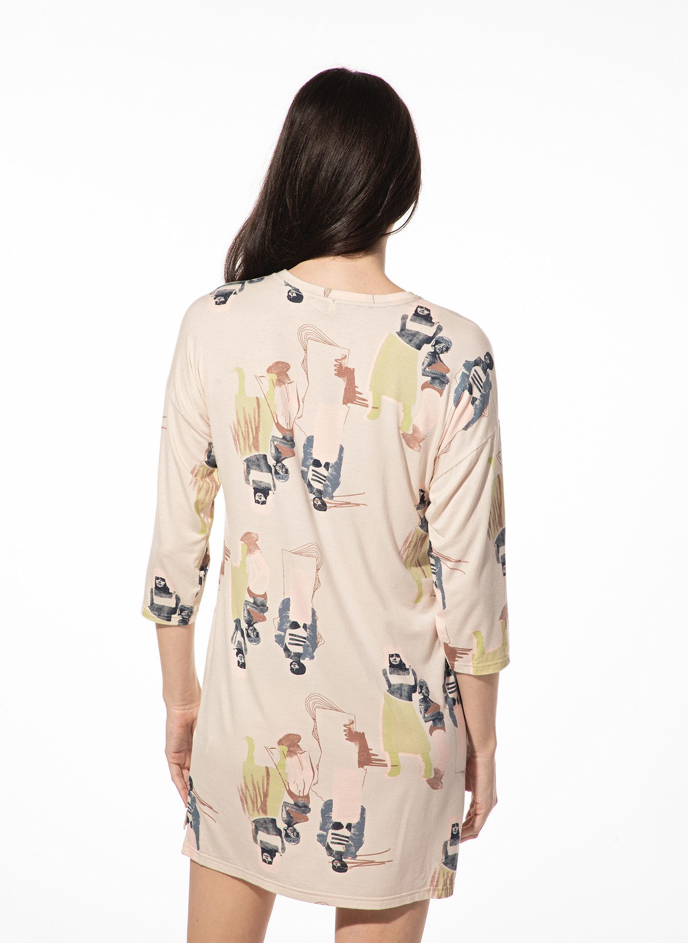 Short Stories Sleepshirt SHORT STORIES 621972 Sleepshirt 3/4-Arm pink whisper/print