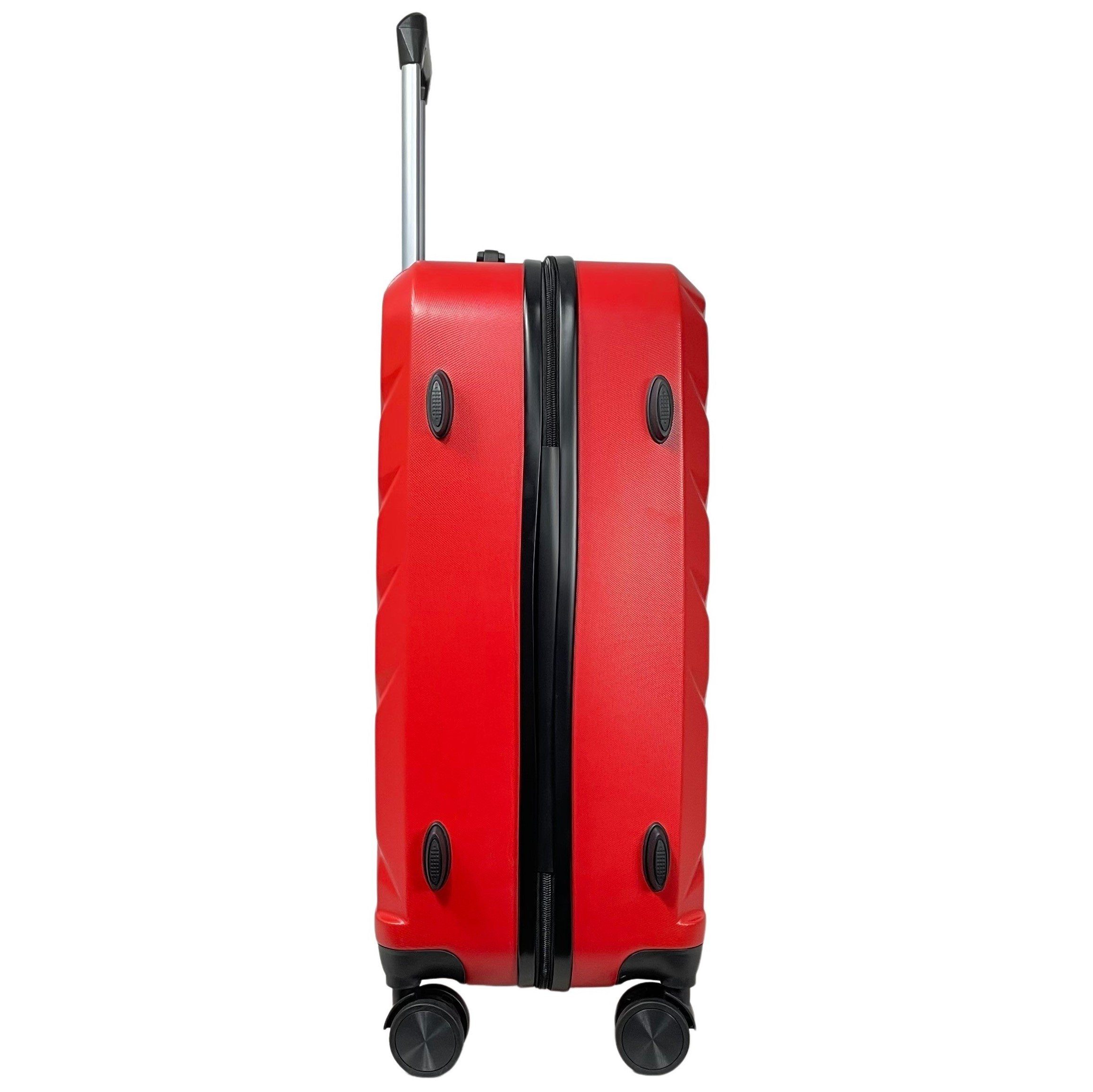Hartschalenkoffer Rot (Handgepäck-Mittel-Groß-Set) Reisekoffer Koffer ABS MTB