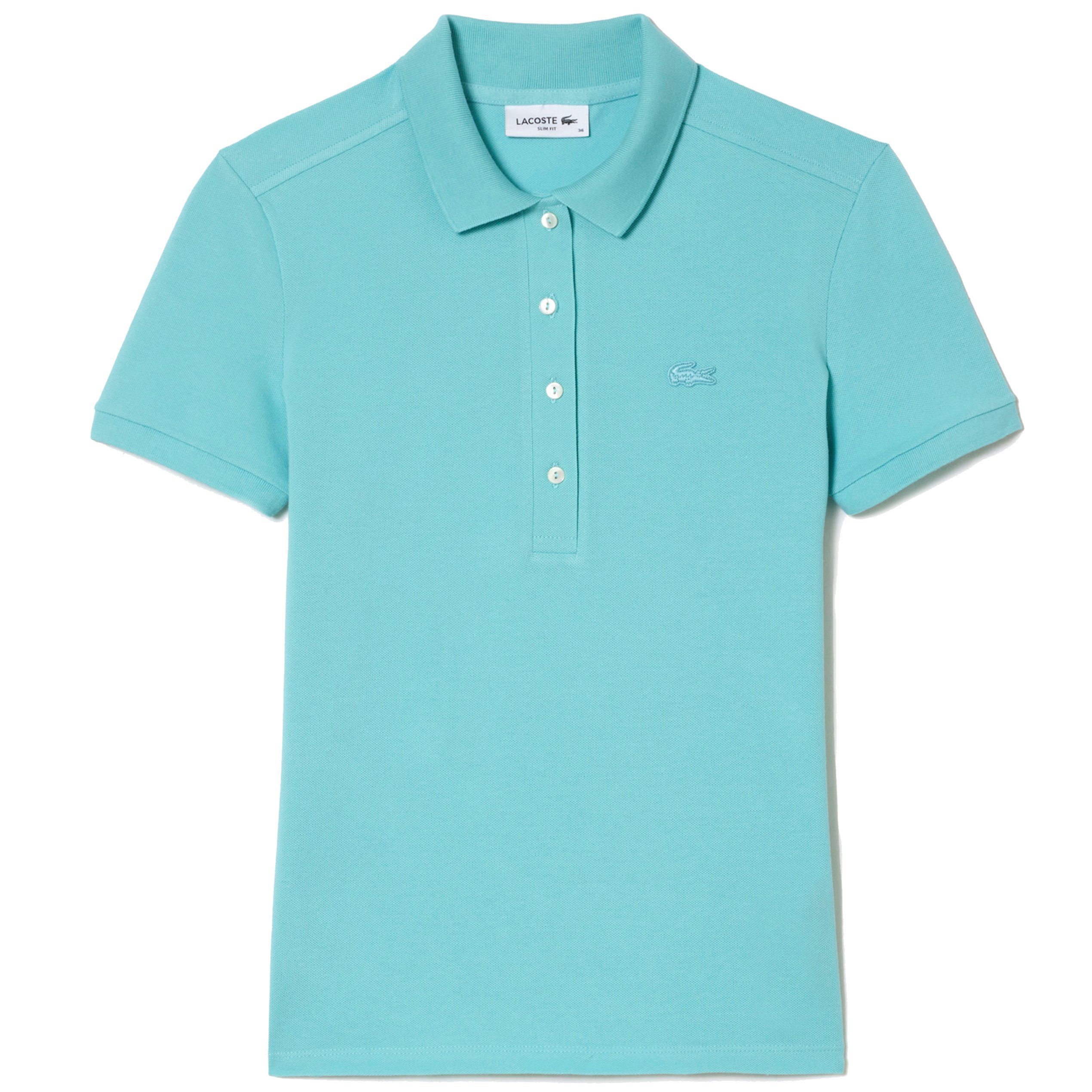 Lacoste Poloshirt Slim Fit aus Damen LACOSTE Stretch-Baumwoll-Piqué Shirt Poloshirt