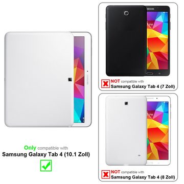 Cadorabo Schutzfolie Samsung Galaxy Tab 4 (10.1 Zoll), (3-St), 3x Schutzglas Panzer Folie (Tempered) Display-Schutzglas mit 3D Touch