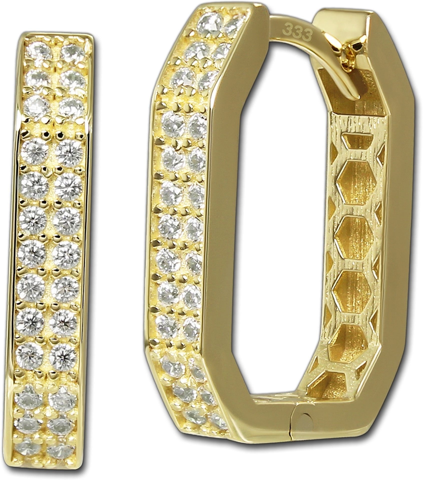 Paar Creolen GoldDream Creole Karree Zirkonia