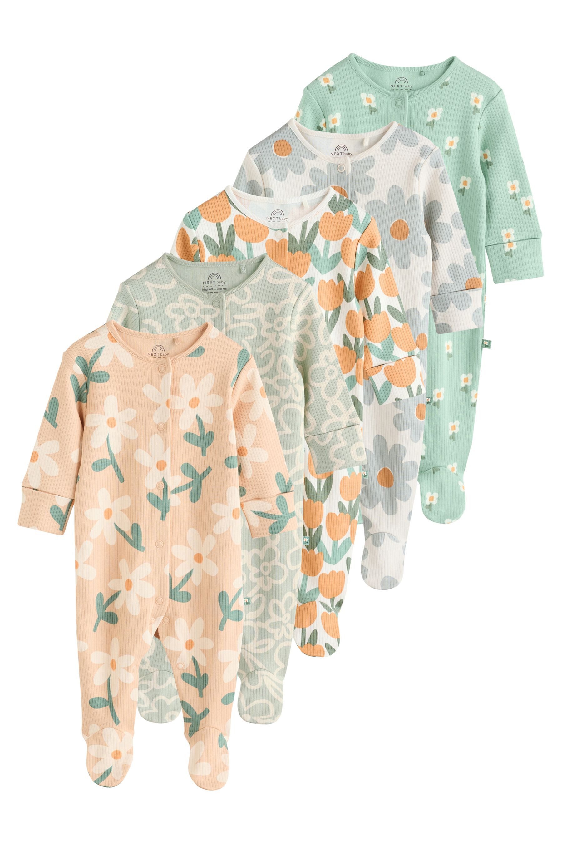 Next Schlafoverall Babyschlafanzüge, 5er-Pack (5-tlg)