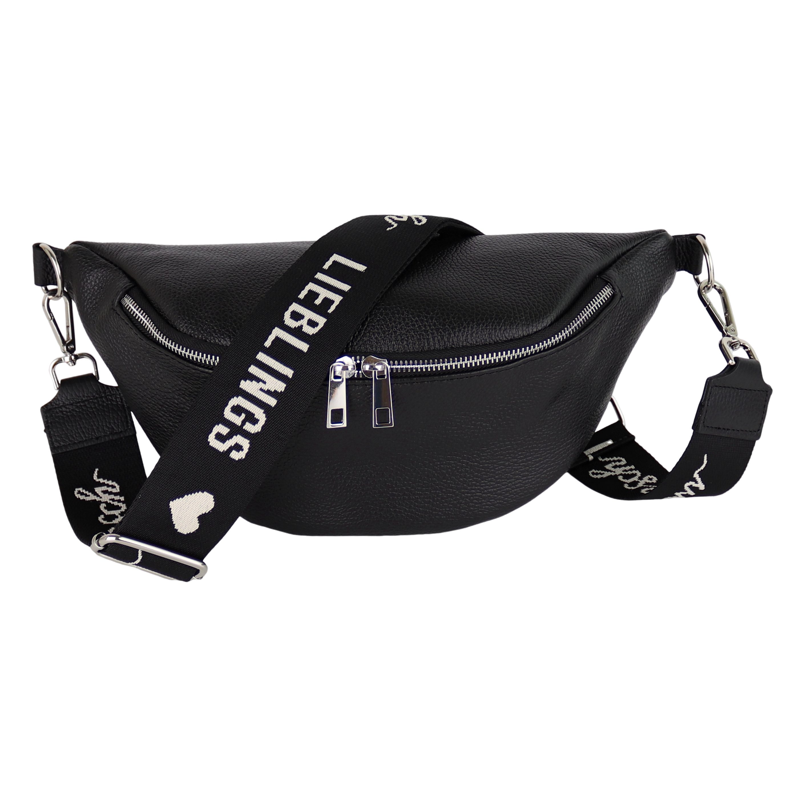 MIRROSI Bauchtasche Damen, Wildleder, Made in Italy, Umhängetasche; Brusttasche (Schultertasche für jeden Anlass (1 Tasche & 2 Gurt), 33x18x12cm, Reißverschlussfach auf der Rückseite), Crossbody Bag, Schulterriemen Длина verstellbar