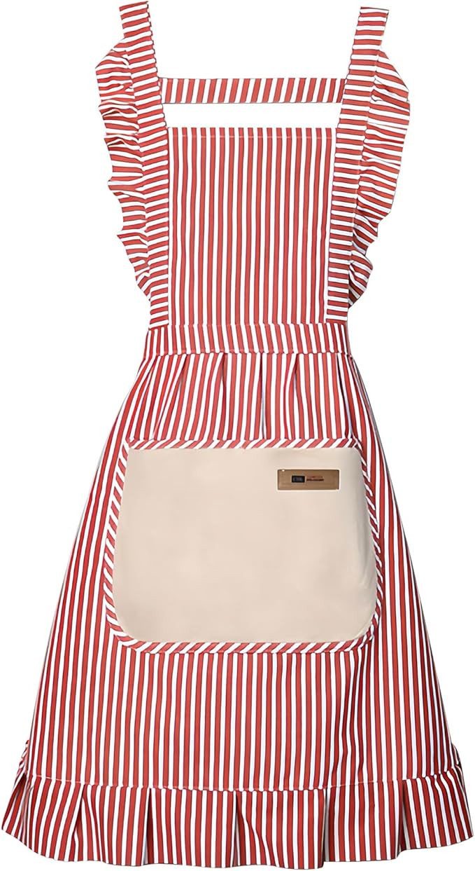 Kaket Kochschürze 2er-Set Baumwolle Gestreift mit Tasche, (Kochschürzen-Set, 2-teiliges Set), Mit praktischer Tasche; 2er-Set