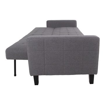 House Nordic Schlafsofa Milton, aus Polyester, Birke in Dunkelgrau. Abmessungen (BxHxT) 204x81x82 cm