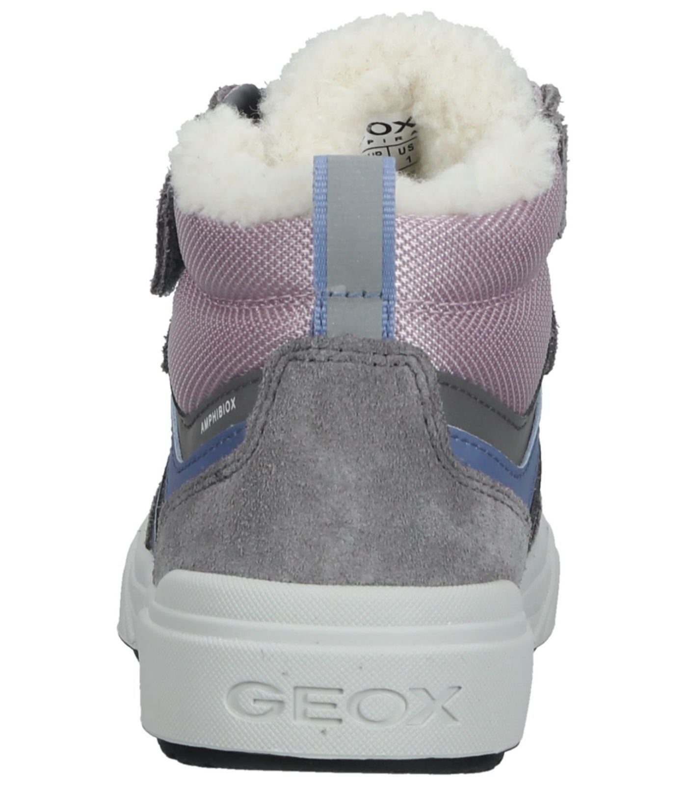 Leder/Textil Geox Grau Sneaker Sneaker Pink