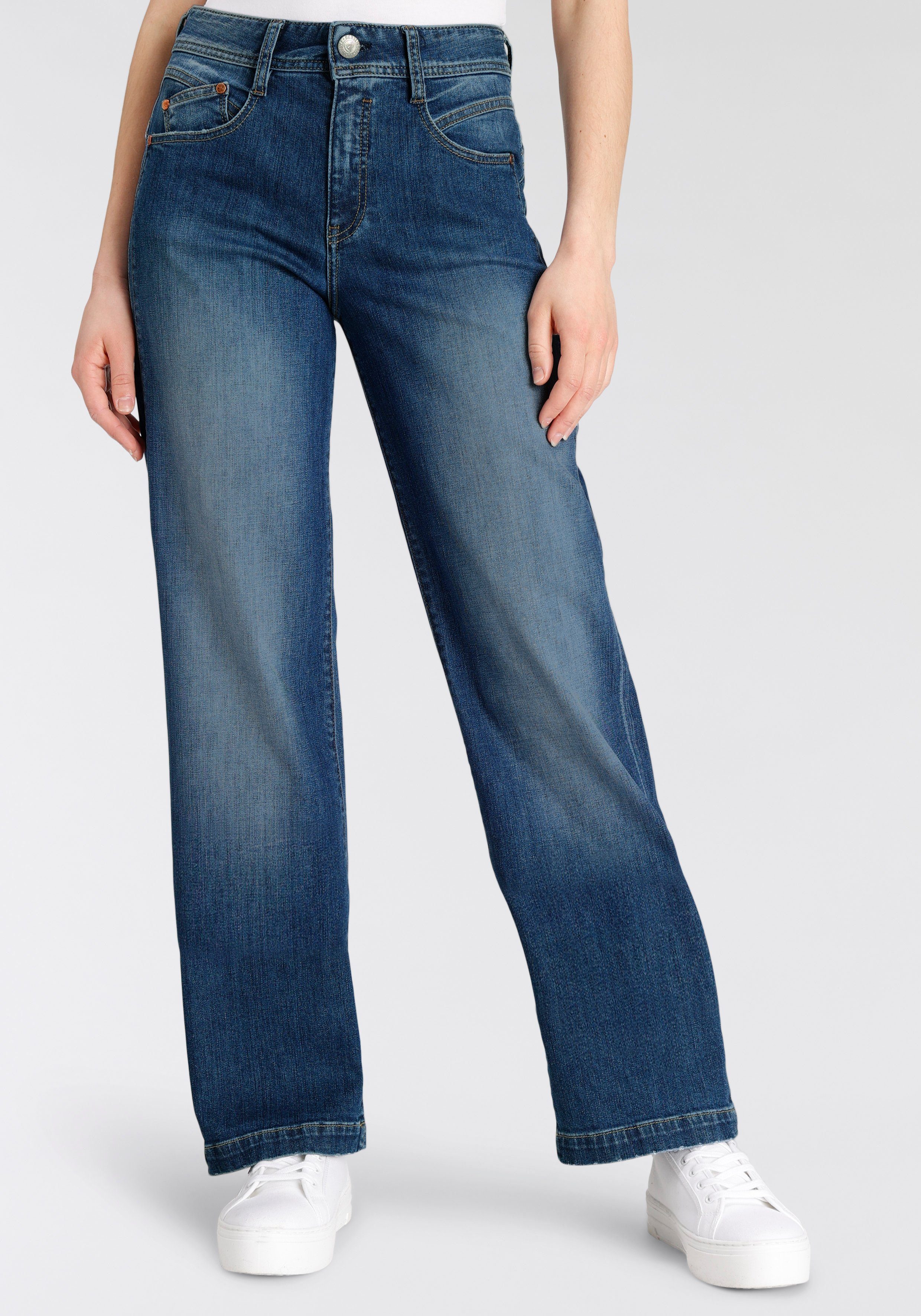 Herrlicher Weite Jeans Gila Sailor Long Organic Waschung