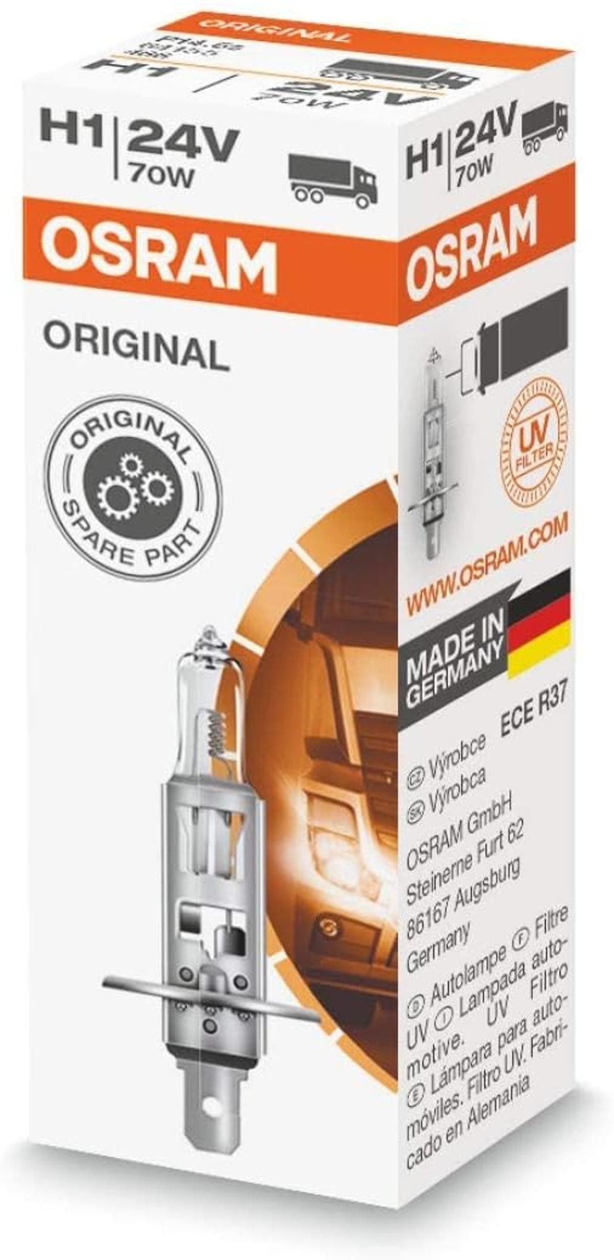 Osram Blinker Osram ORIGINAL H1, 64155-01B, 24V, Einzelblister Weiß (Weiß)