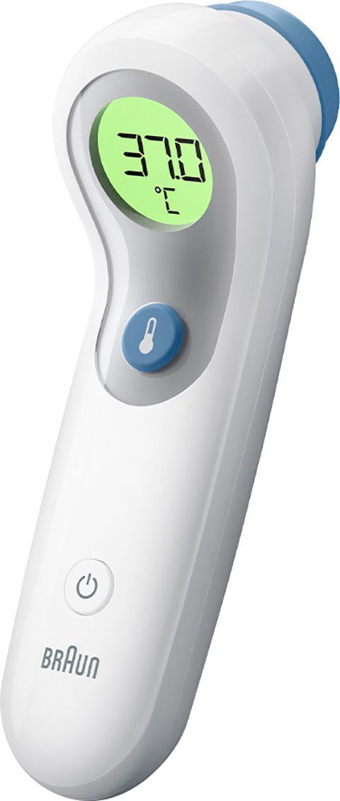 für genaue Braun Stirn-Fieberthermometer Anleitung + Messwerte touch Position Check™ No Stirnthermometer touch - - BNT300, Mit