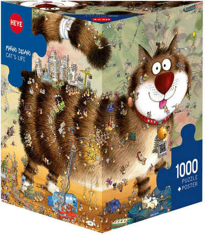 HEYE Puzzle Cat's Life, Degano, 1000 Puzzleteile, Made in Europe