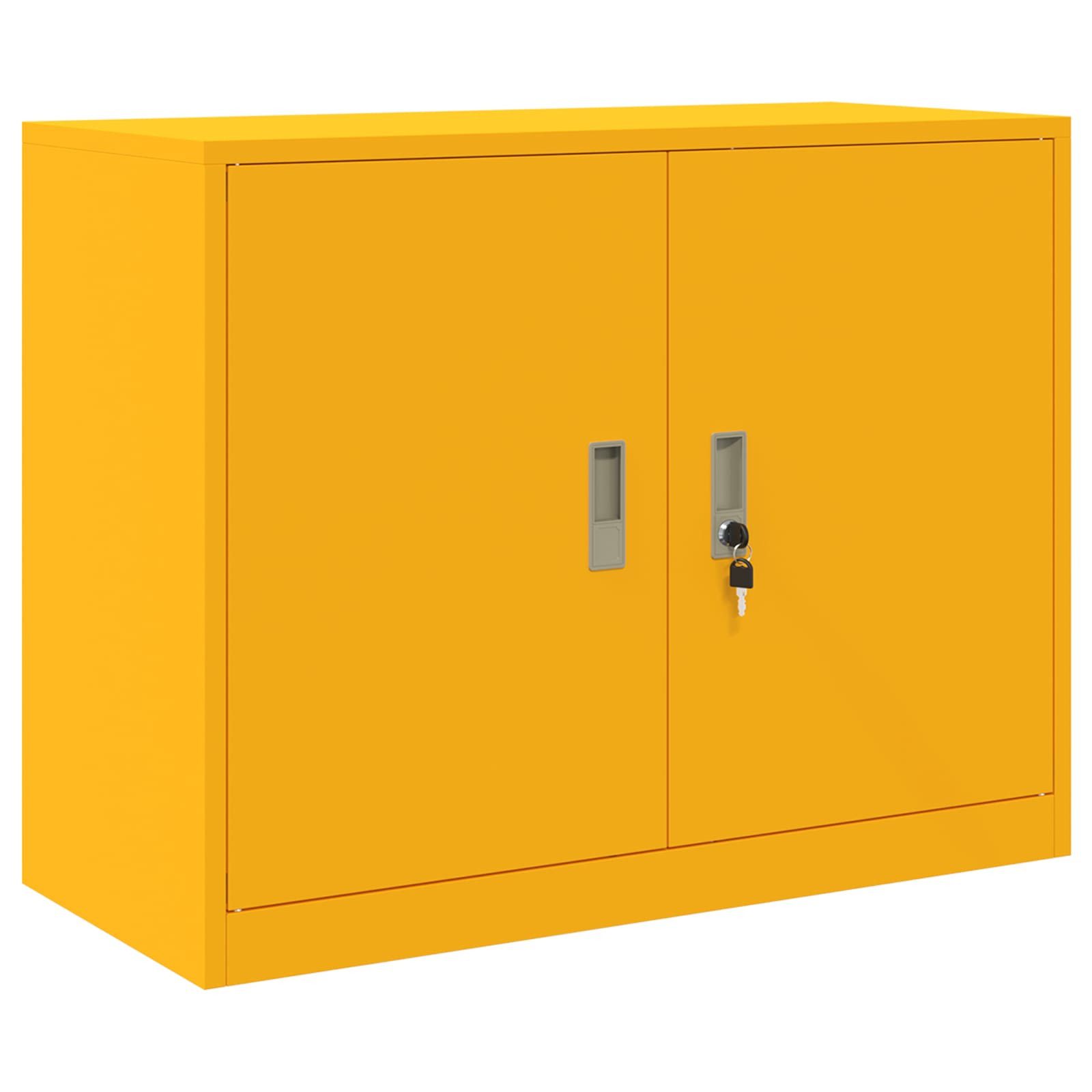 vidaXL Aktenschrank Aufbewahrungsschrank Senfgelb 90 x 40 x 70 cm Stahl (1-St)