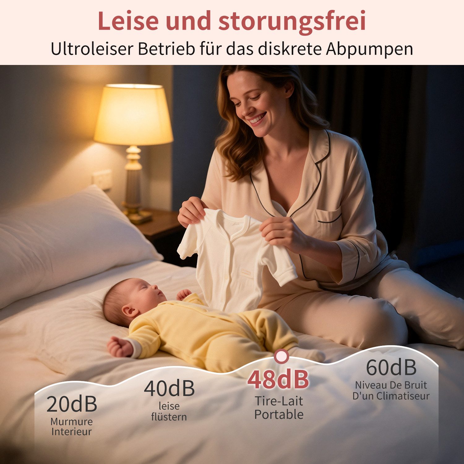 ibettertec Elektrische Milchpumpe Tragbare Milchpumpe mit 4 Modi, 12 Stufen & LCD-Display, Tragbare Milchpumpe, LED-Display, besonders leise, wiederaufladbar – Bild 4 von 5