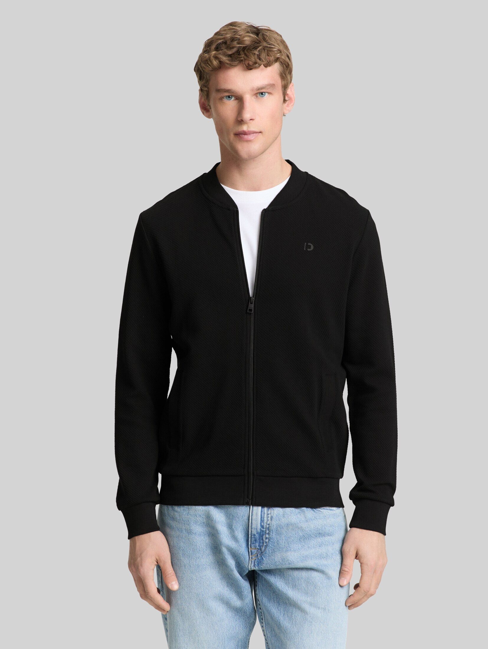 TOM TAILOR Denim Sweatjacke Strick & Sweatshirts Bomberjacke aus Baumwolle