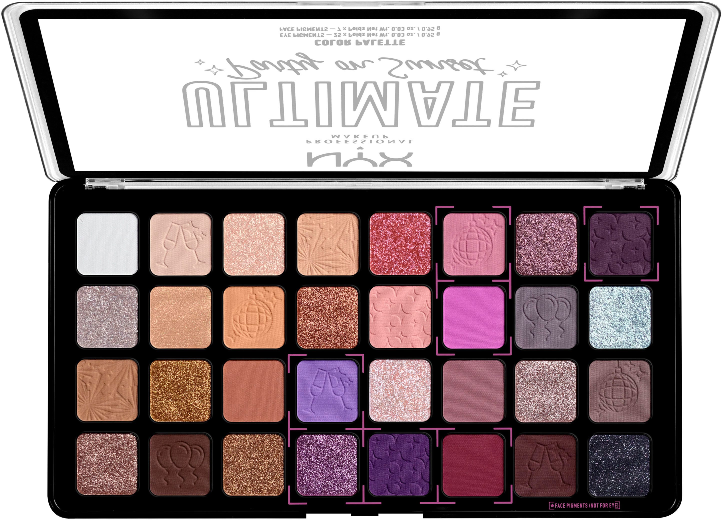 NYX PROFESSIONAL MAKEUP Lidschatten-Palette ULTIMATE SHADOW PALETTE, mit 32 Farben