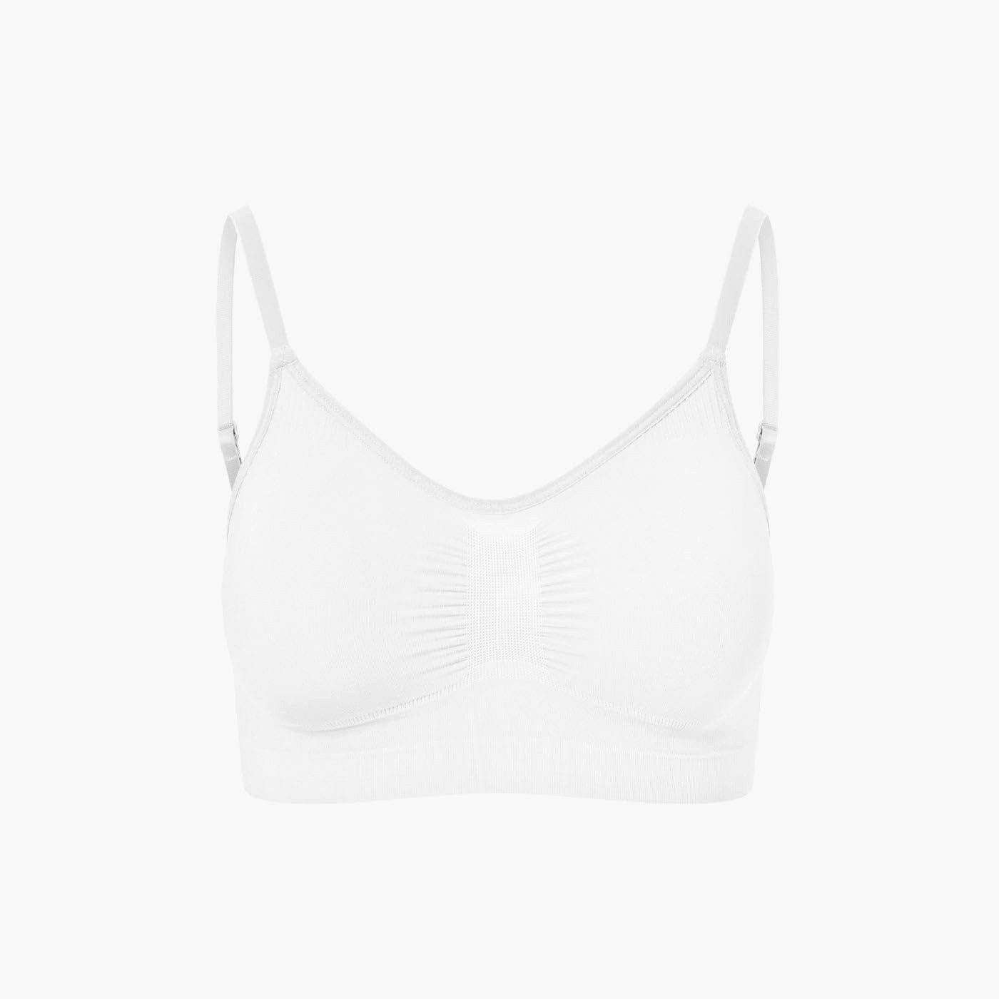 cfab (creamy fabrics) Bügelloser BH Comfort Bralette-Weiß-2XL (1-tlg)