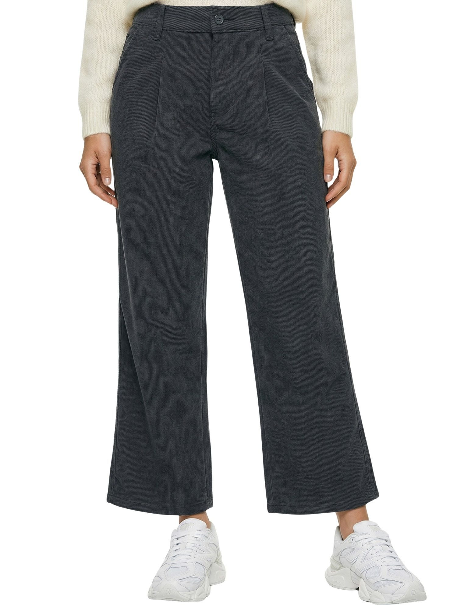 Tazzio Stoffhose F142 Cordhose mit Bundfalten, Wide Leg, hoher Bund