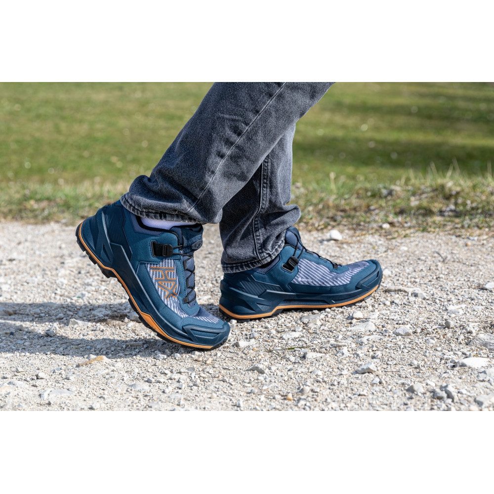 haix schwarze Eagle Evo Adventure GTX Wanderschuhe blau-orange Outdoorschuh