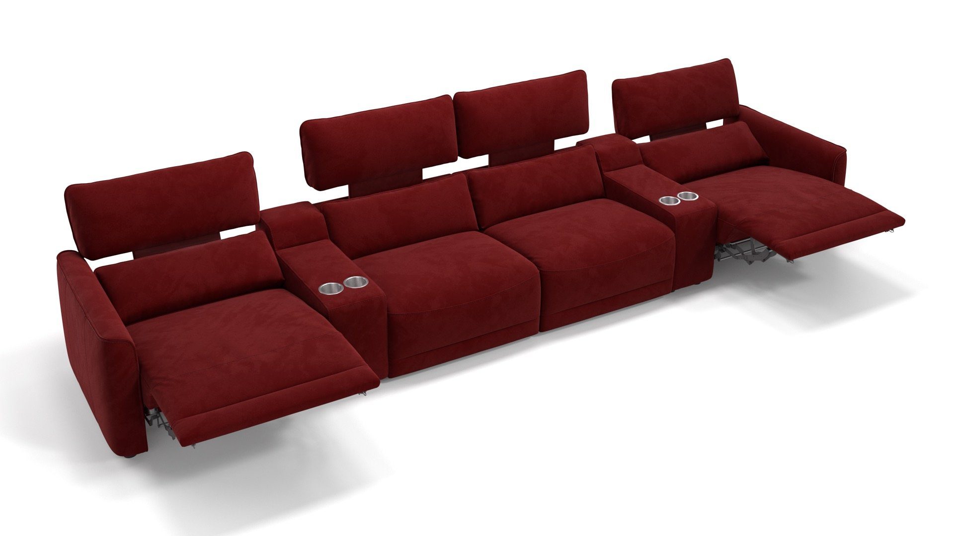 Sofanella 4-Sitzer Stoff GALA, Heimkinosofa, Kinocouch, Funktionssofa, Kinosofa, Stoff Sofas