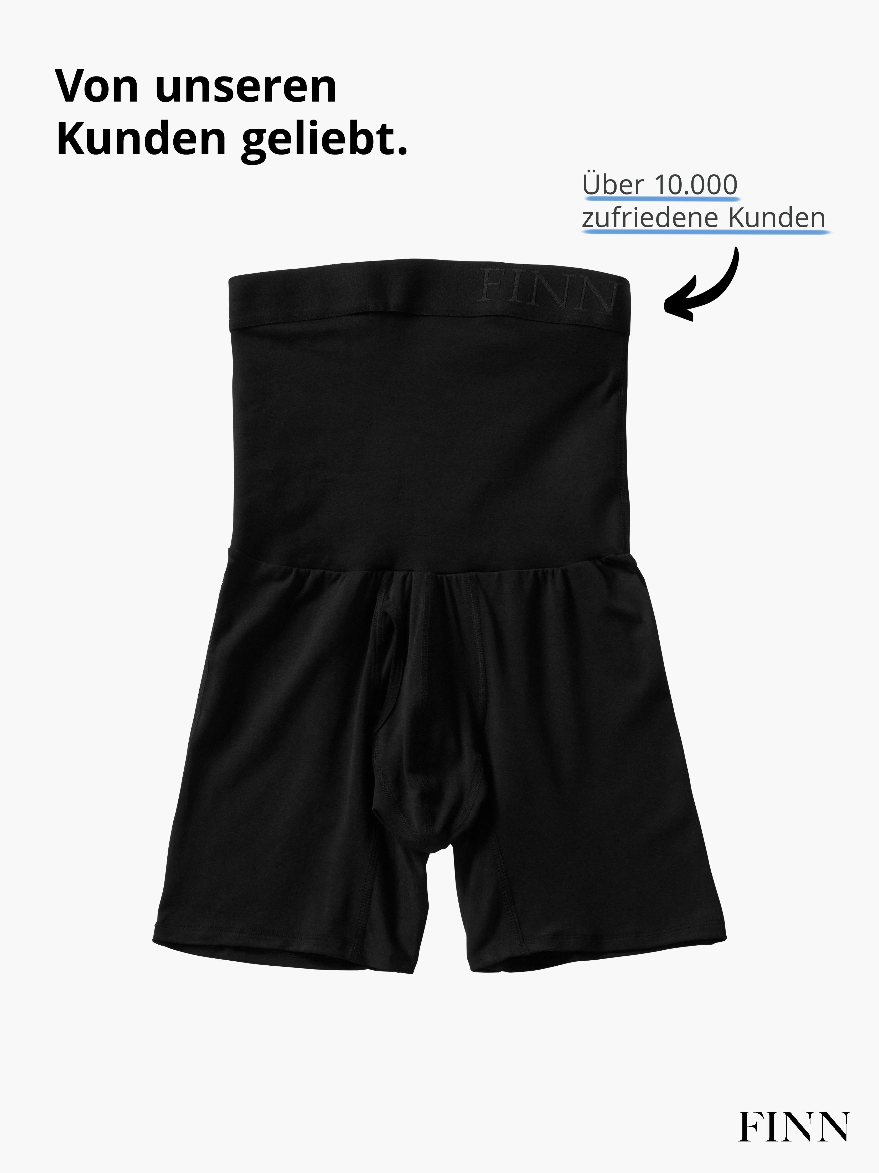 Shapinghose mit starker Kompression - Shapewear Shorts Herren mit Bauch-Weg Effekt