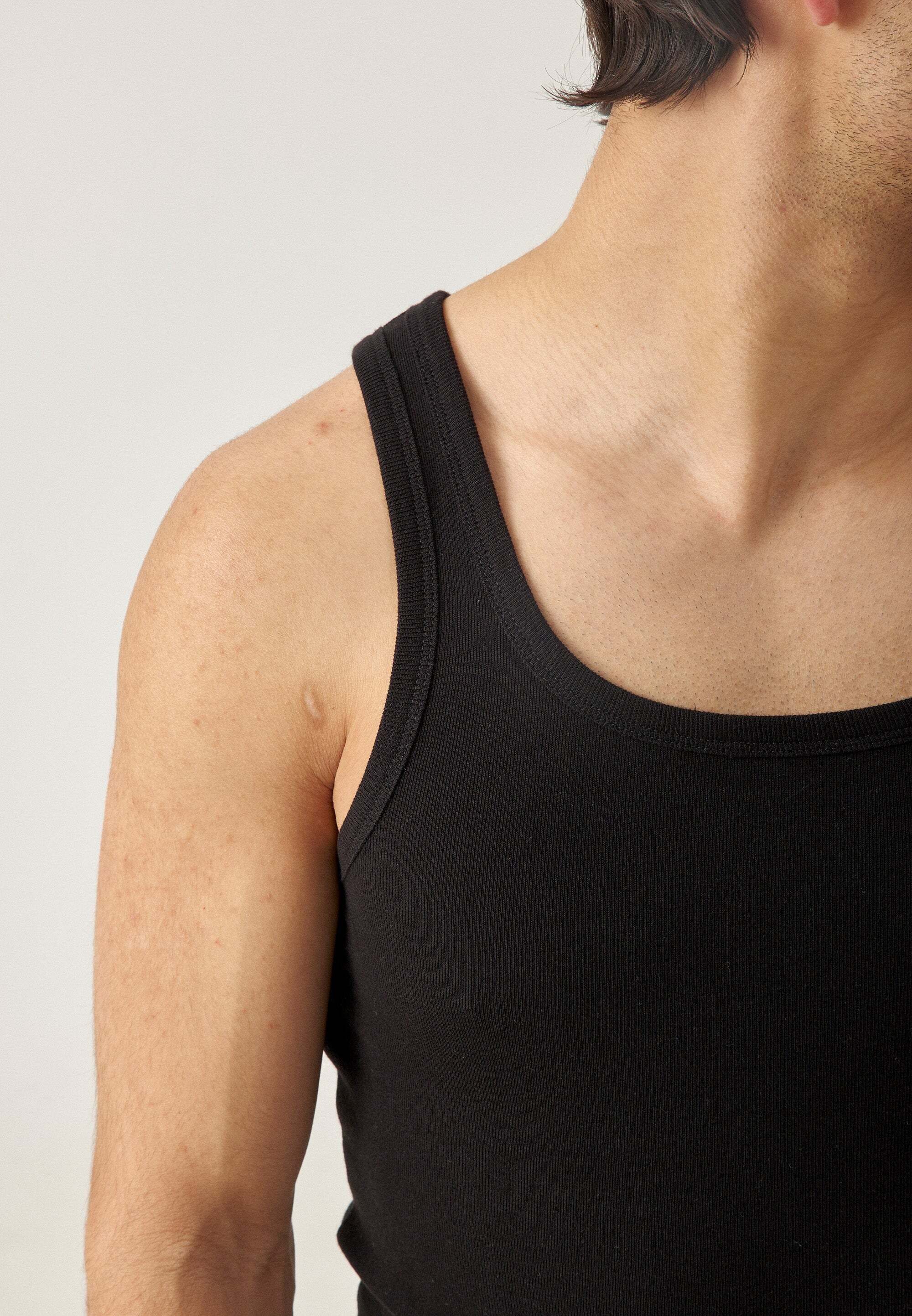 SNOCKS Ripptanktop Unterhemd Herren (2-tlg) aus Bio-Baumwolle
