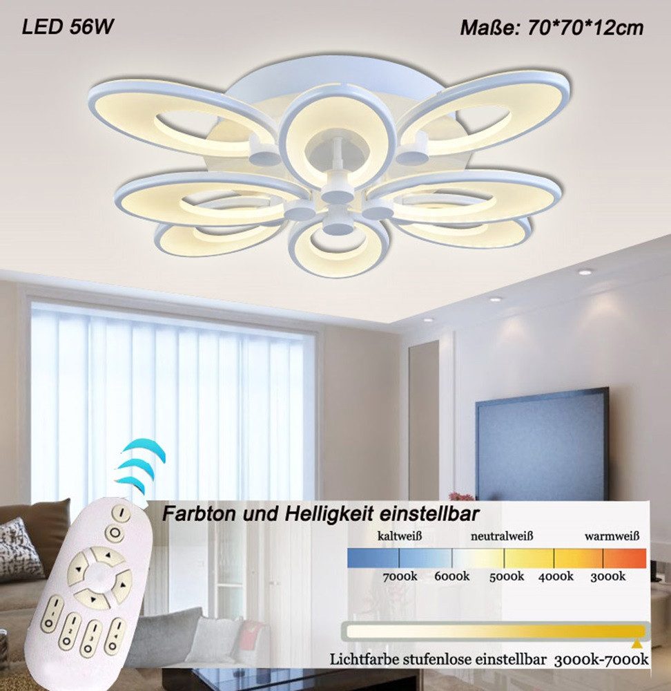 Eurotondisplay LED Deckenleuchte LED Deckenlampe Fernbediening günstig online kaufen