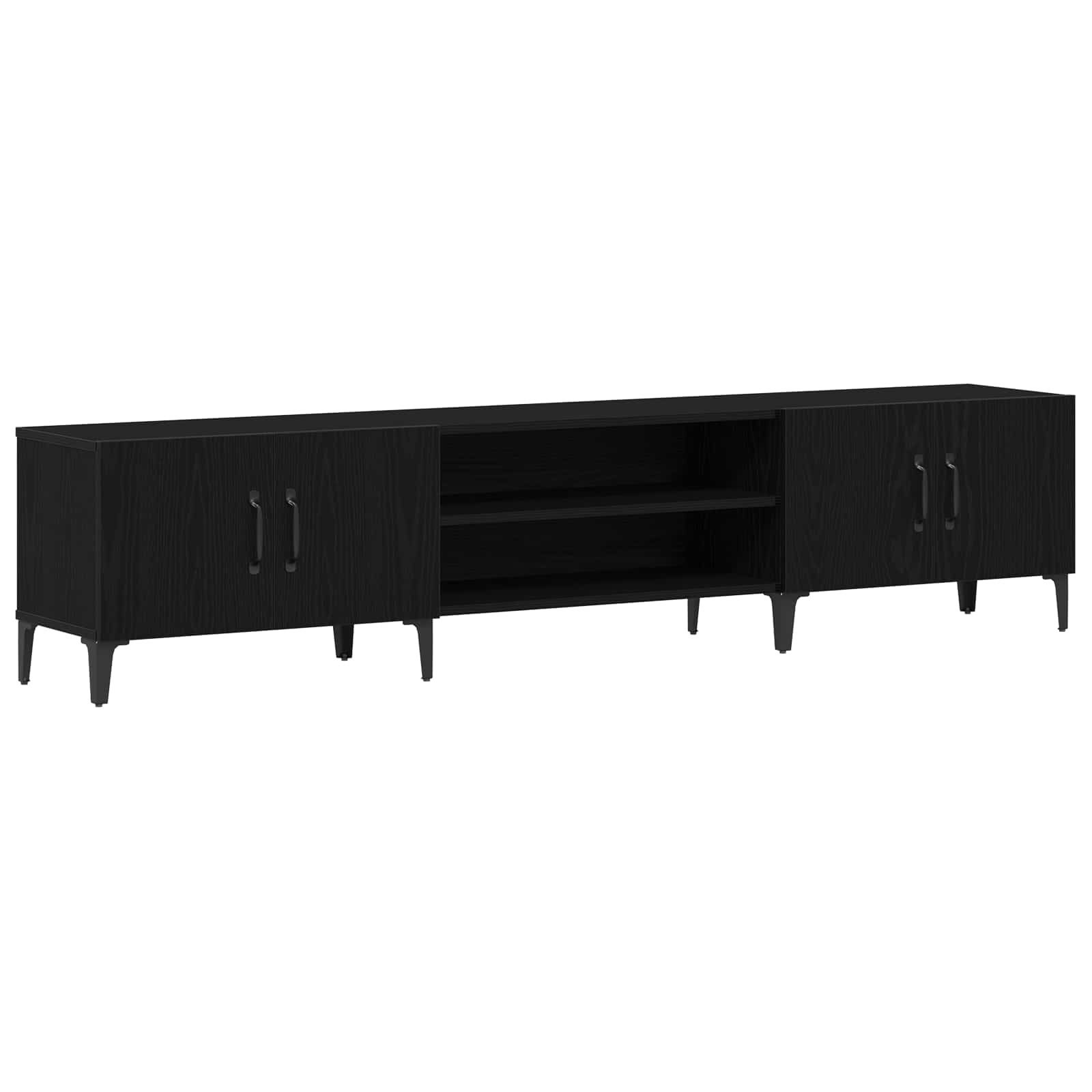 vidaXL TV-Schrank TV-Schränk 180 x 31,5 x 40 cm Schwarz Eichen-Optik (1-St)