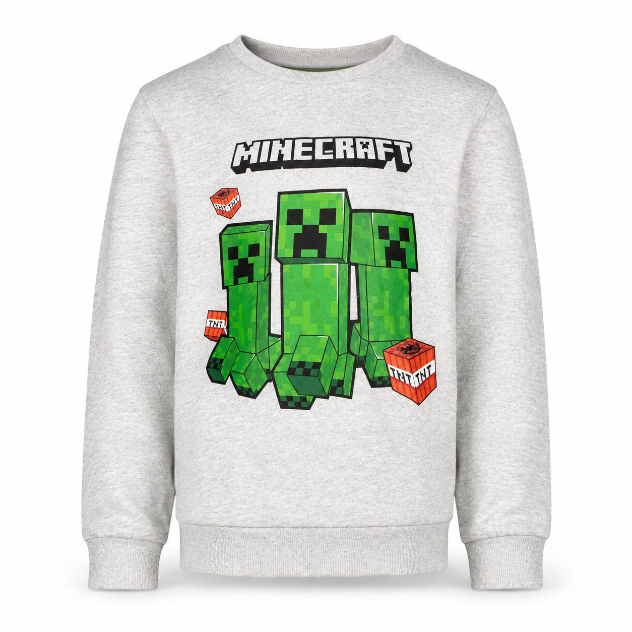 Minecraft Rundhalspullover Gamer Minecraft Creeper TNT Kinder Jungen Pulli Pullover Gr. 128 bis 152