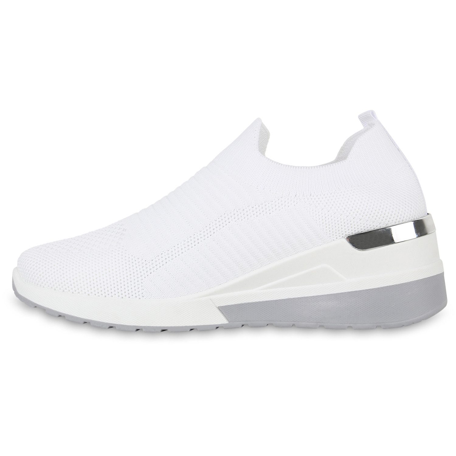 VAN HILL 841644 Laufschuh Damen Slip Ons Sportschuhe Sportliche Strick Prof günstig online kaufen