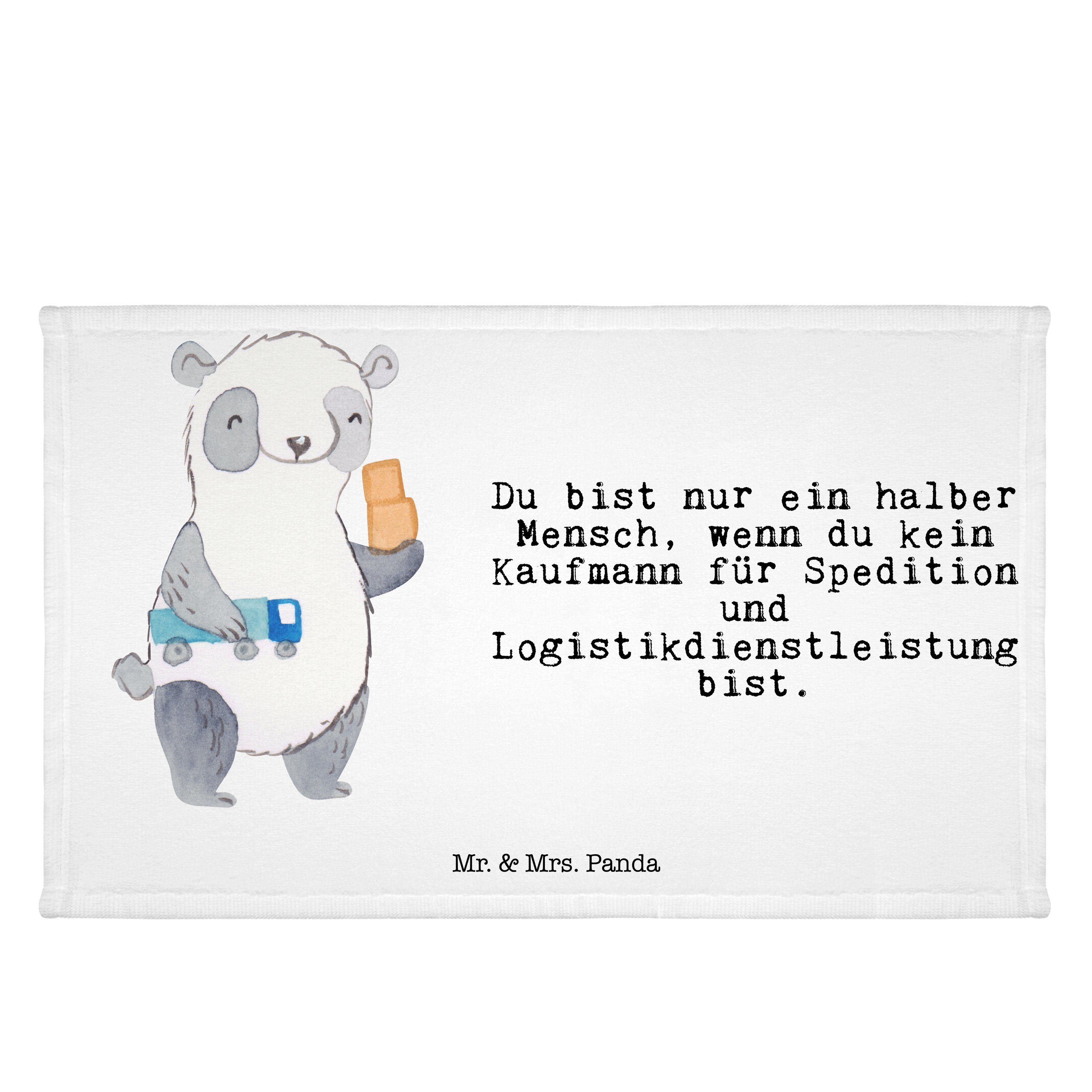 Mr. & Mrs. Panda Handtuch Kaufmann für Spedition und Logistikdienstleistung mit Herz - Weiß - G, (1-St)